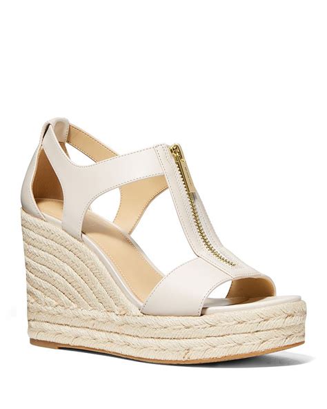 michael kors berkley platforms|Michael Kors Women's Berkley Front Zip Espadrille Wedge Heel .